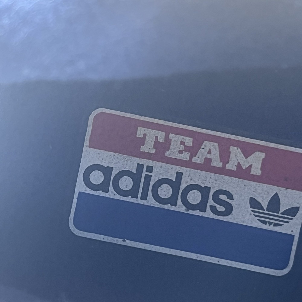 Vintage Adidas Team Leather O Grip Sneakers White Navy Men's Size 11.5 Y2K - Picture 7 of 15